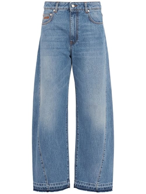 MSGM: 高腰宽腿牛仔裤