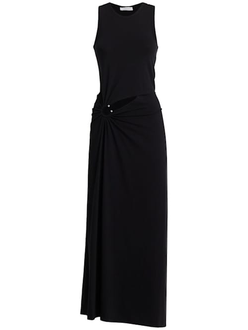 Rabanne: Cotton-jersey maxi dress with cut-out