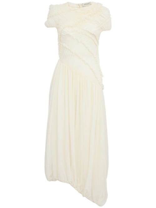 Magda Butrym: Long silk dress with ruffles