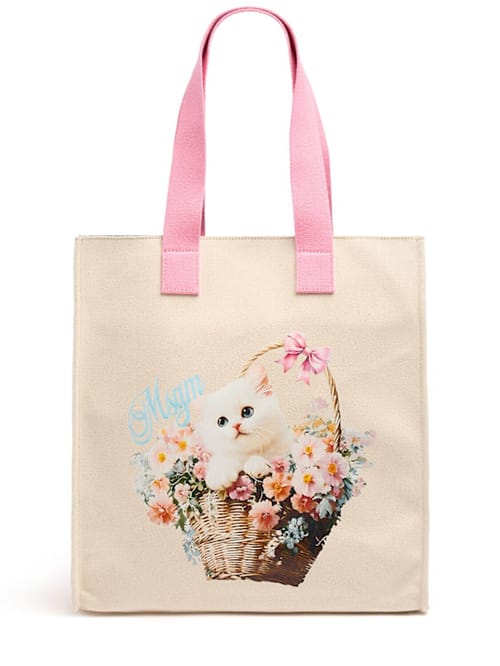 MSGM: 带双手柄的花卉印花手提包