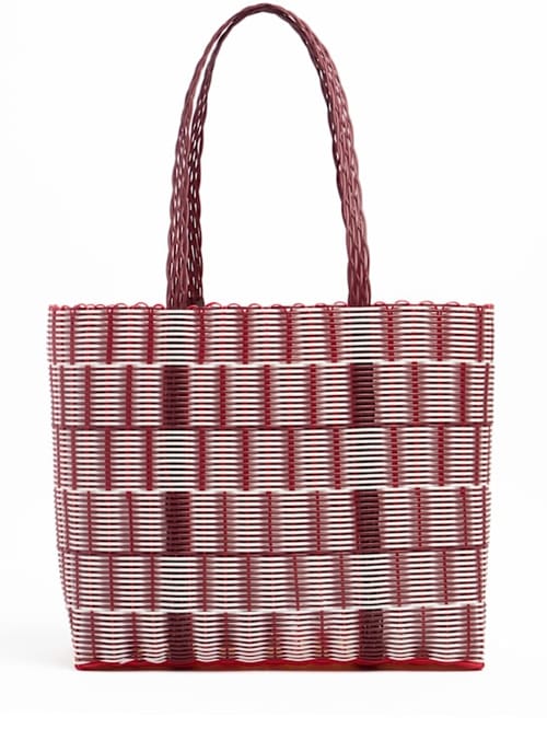 RAYAS COLLECTIVE: Tote with double handles and structured profile