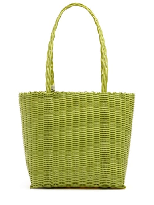 RAYAS COLLECTIVE: Tote with Woven Handles