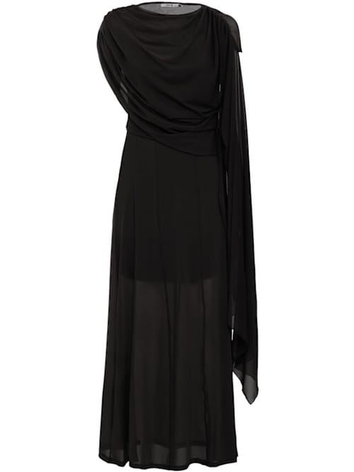 GESTUZ: Long dress with draping