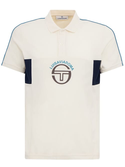 Sergio Tacchini: 带有罗纹领的 polo 衫