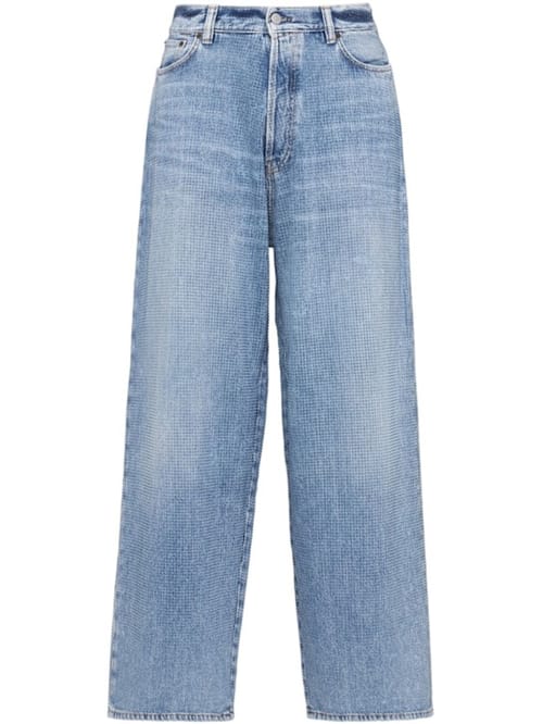 Acne Studios: 高腰宽腿牛仔裤