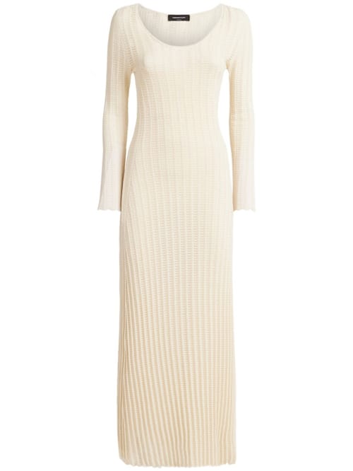 FABIANA FILIPPI: Long dress in openwork cotton knit