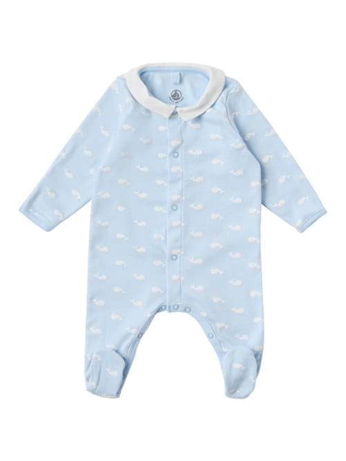 Petit Bateau: 棉质平纹针织连体衣