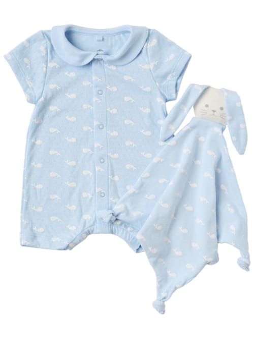 Petit Bateau: 印花棉质针织连体衣和玩具