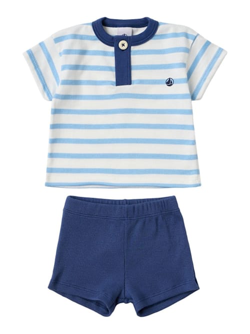 Petit Bateau: 棉质针织上衣与短裤