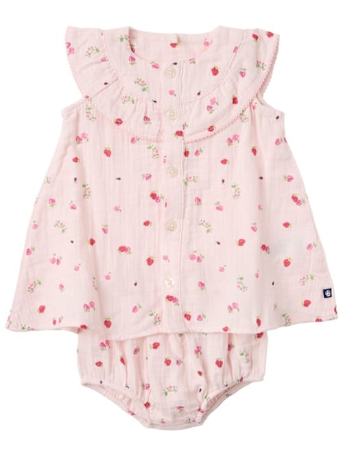 Petit Bateau: 棉质平纹织物上衣和短裤