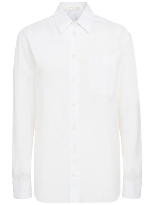 The Row: Cotton shirt with patch pocket