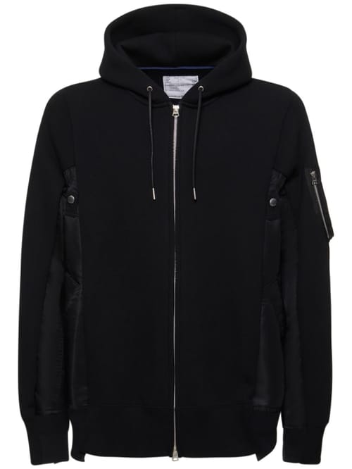 Sacai: 带拉链的连帽衫