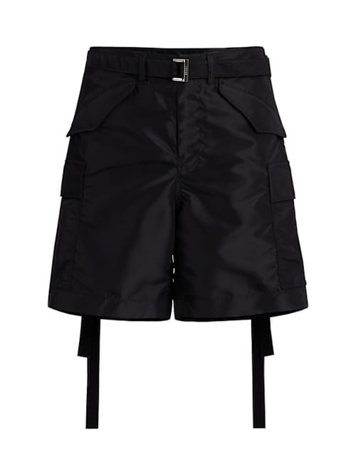 Sacai: 带皮带环的工装短裤