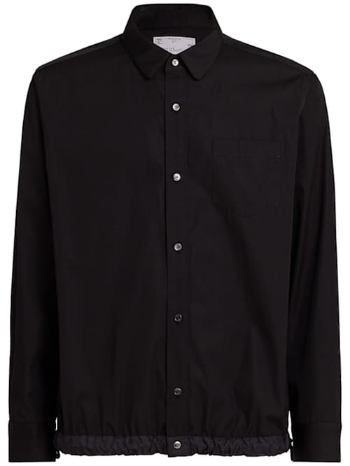 Sacai: 棉质平纹衬衫