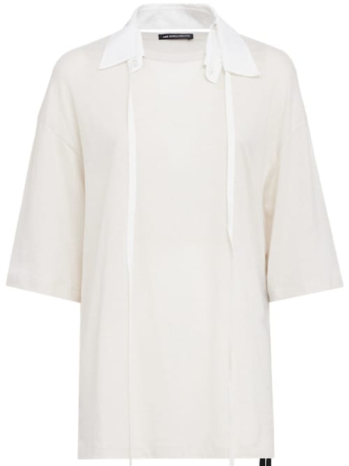 Ann Demeulemeester: Agapi棉质衬衫，带领子细节
