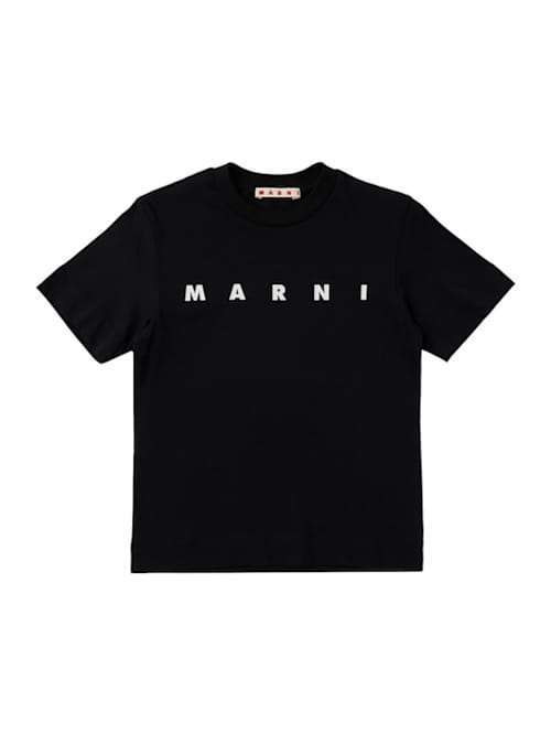 Marni Junior: 棉质logo t恤