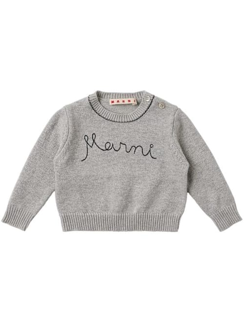 Marni Junior: 棉质logo卫衣