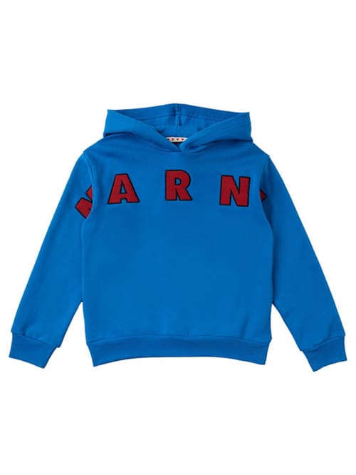 Marni Junior: 棉质标志连帽卫衣