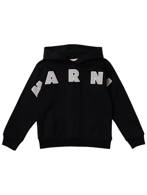 Marni Junior: 棉质标志卫衣连帽衫