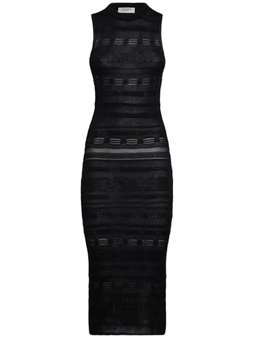 Laneus: Knitted midi dress with cut-out