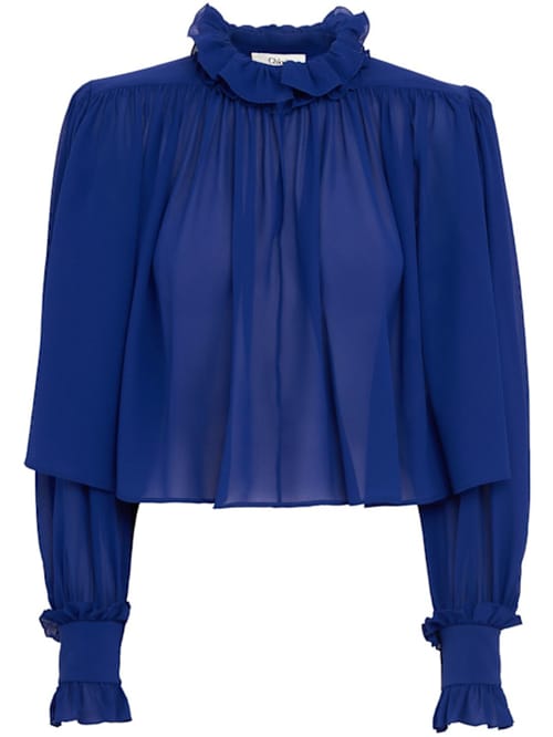 Chloé: 带有荷叶边领的衬衫