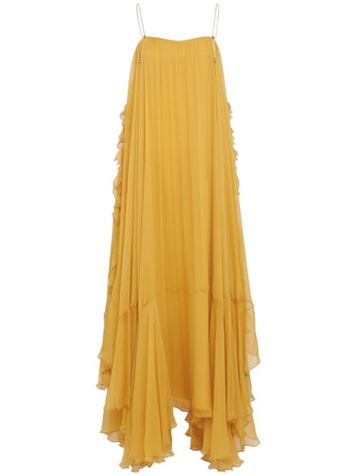 Chloé: Silk mousseline long dress