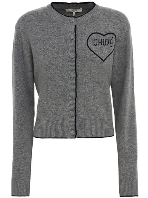 Chloé: 心形圆领开衫