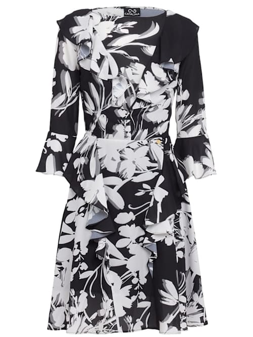 CATALINA: Georgette mini dress with ruffles
