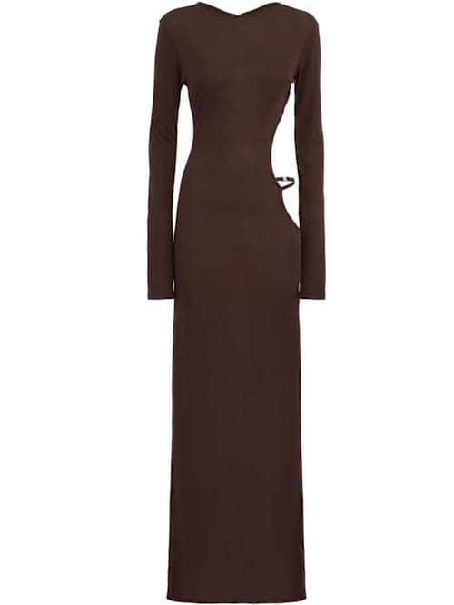 BARE: Long dress with cut-out detail