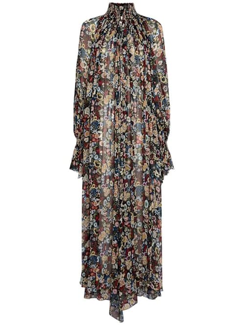 Khaite: Silk turtleneck maxi dress