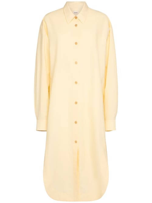 Khaite: Cotton shirt dress with buttons