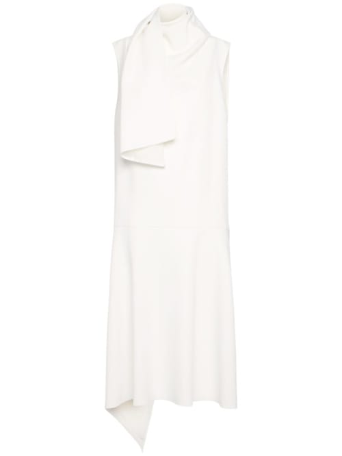 Khaite: Sleeveless midi dress with drape