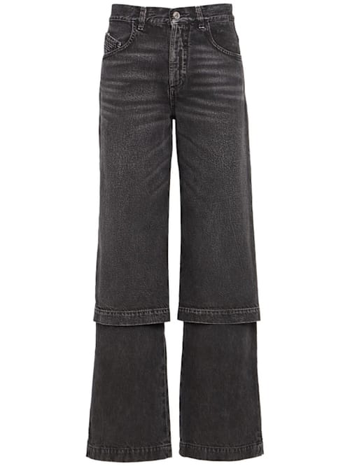 The Attico: Cotton layered baggy jeans