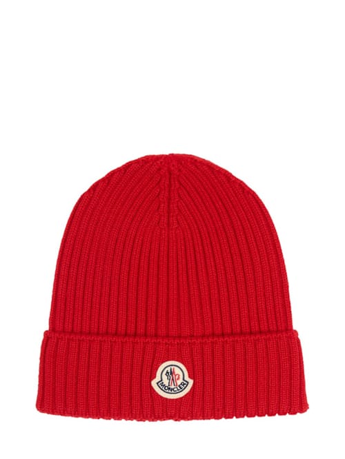 Moncler: 处女羊毛帽子