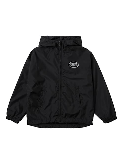 Diesel Kids: 拉链棉质连帽衫，带有LOGO