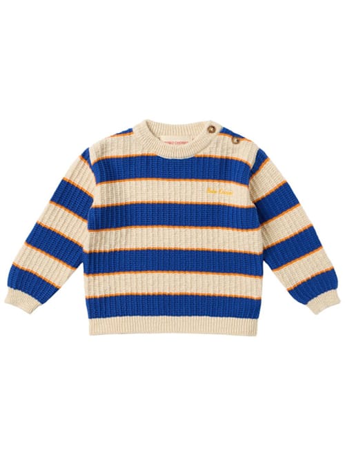 Bobo Choses: Maglione a righe in cotone biologico