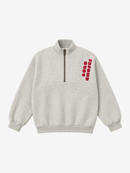 Bobo Choses: Bolder organic cotton half-zip sweatshirt