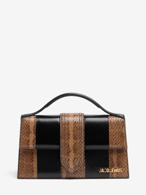 Jacquemus: Le Grand Bambino croco embossed bag