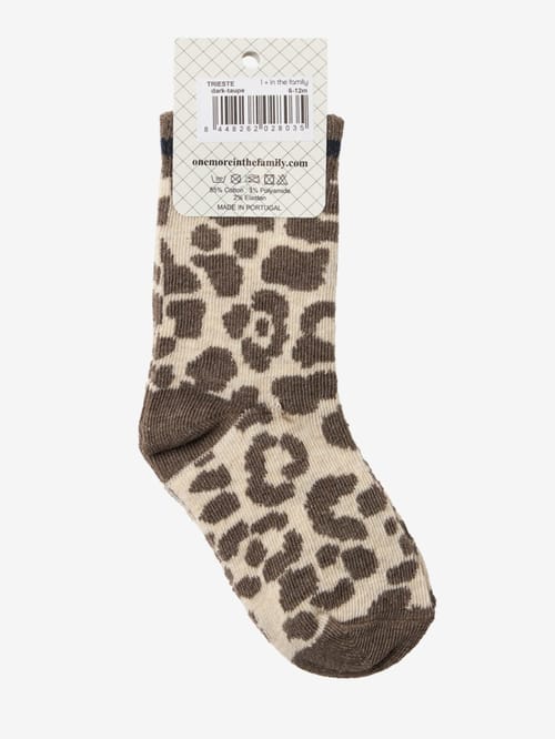 1 + IN THE FAMILY: Socken mit Leopardenmuster