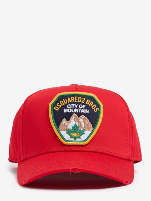 Dsquared2: Patch cotton canvas baseball cap