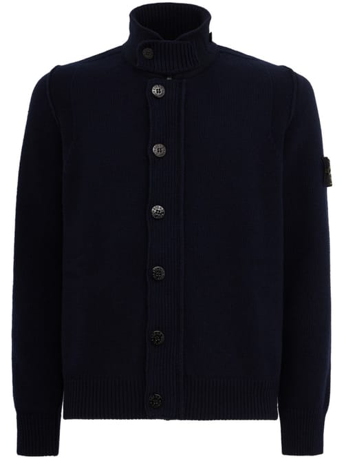 Stone Island: 带高领的棉质针织开衫