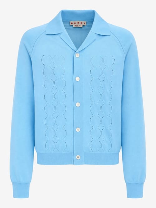 Marni: Pointelle knit techno cardigan
