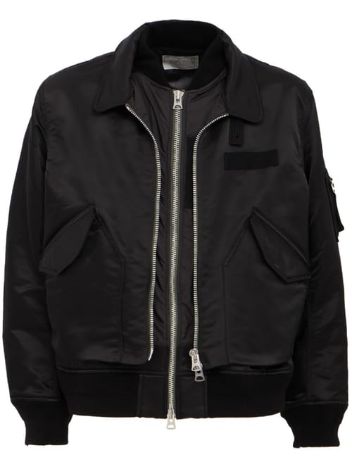 Sacai: Cotton Nylon Twill Blouson