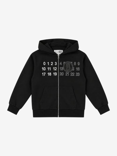 MM6 Maison Margiela: Cotton zip-up hoodie