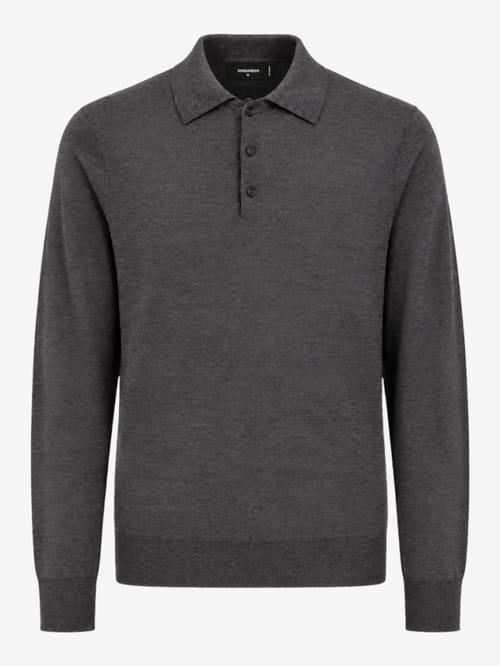 Dsquared2: D2 Upside Down Long Sleeves Polo