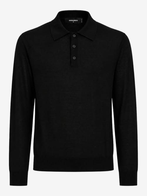 Dsquared2: D2 Upside Down Long Sleeves Polo