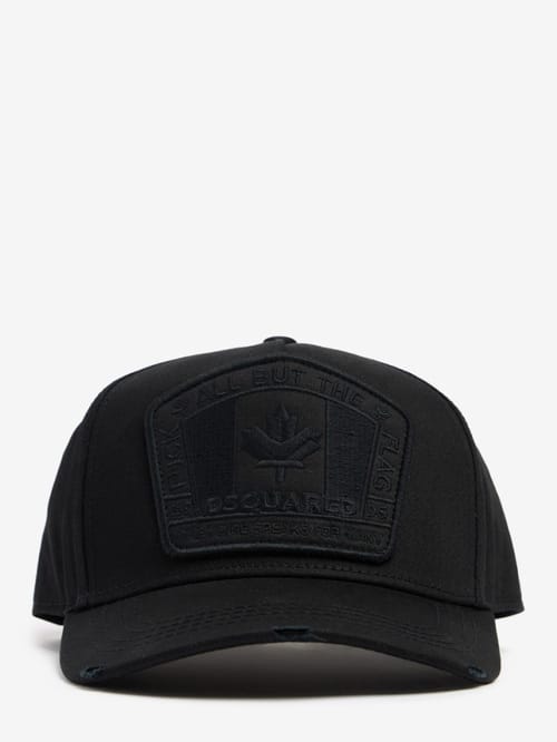 Dsquared2: Flag patch cotton canvas baseball hat