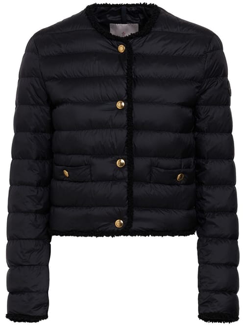 Moncler: 带扣闭合的短款羽绒服