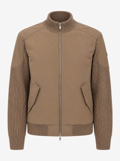 Moose Knuckles: Magnus hybrid wool knit jacket