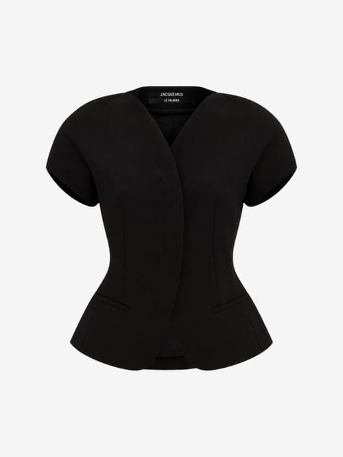 Jacquemus: Ovalo short-sleeve wool jacket